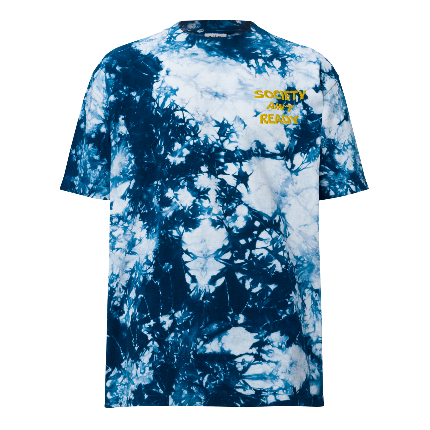 Society Ain't Ready Oversized Embroiderd Tie-Dye T-Shirt